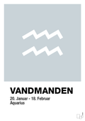 plakat: stjernesymbol vandmanden - light drizzle-Stjernetegn-A1two3