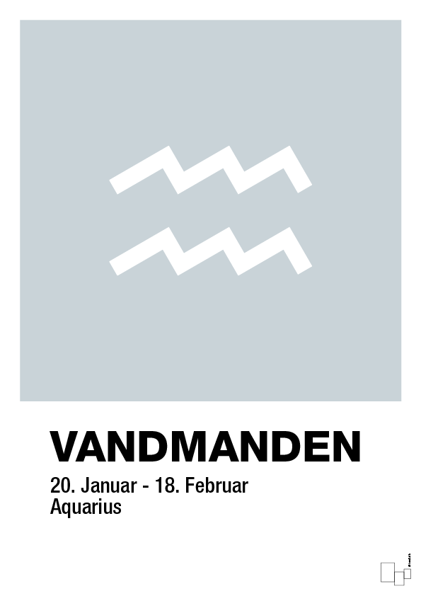 plakat: stjernesymbol vandmanden - light drizzle-Stjernetegn-A1two3