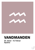plakat: stjernesymbol vandmanden - light rose-Stjernetegn-A1two3