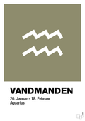 plakat: stjernesymbol vandmanden - misty forrest-Stjernetegn-A1two3