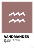 plakat: stjernesymbol vandmanden - plum-Stjernetegn-A1two3