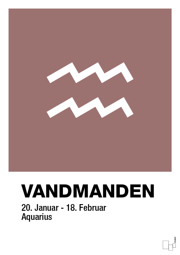 plakat: stjernesymbol vandmanden - plum-Stjernetegn-A1two3