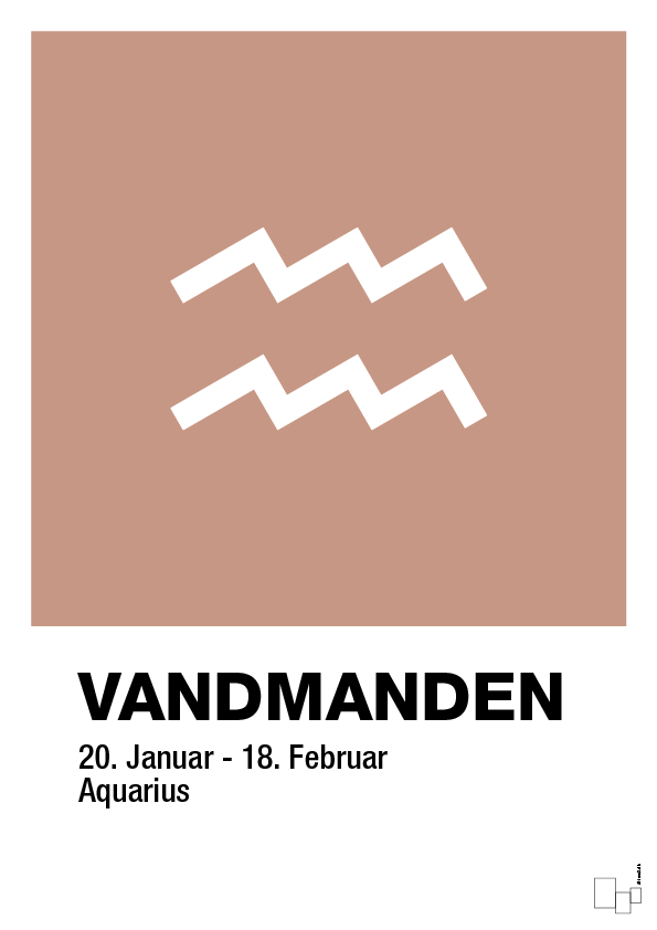 plakat: stjernesymbol vandmanden - powder-Stjernetegn-A1two3