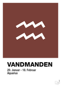plakat: stjernesymbol vandmanden - red pepper-Stjernetegn-A1two3