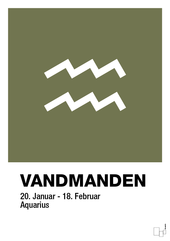 plakat: stjernesymbol vandmanden - secret meadow-Stjernetegn-A1two3