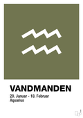 plakat: stjernesymbol vandmanden - secret meadow-Stjernetegn-A1two3