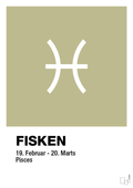 plakat: stjernesymbol fisken - back to nature-Stjernetegn-A1two3