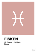 plakat: stjernesymbol fisken - bubble shell-Stjernetegn-A1two3