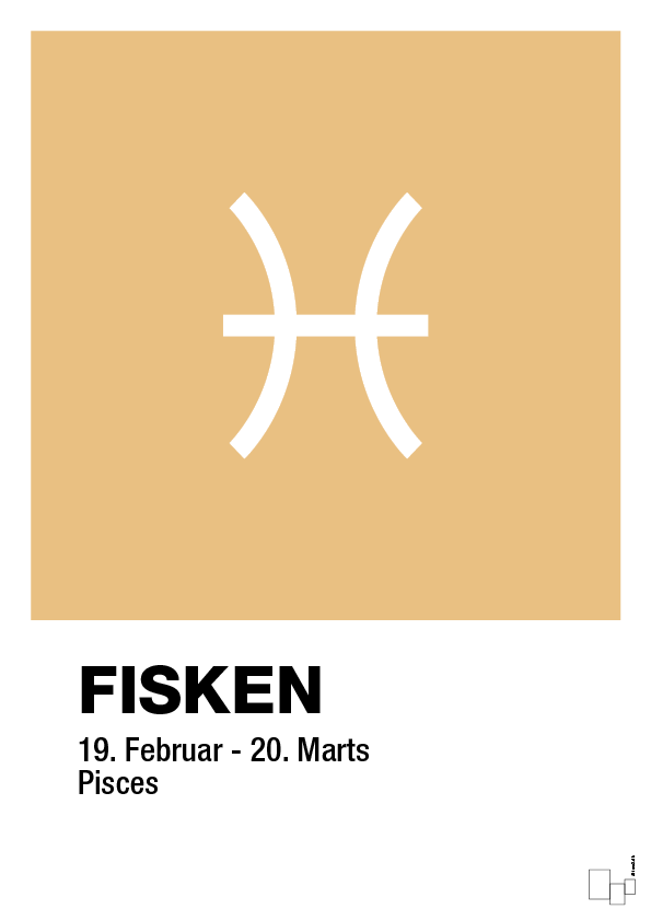 plakat: stjernesymbol fisken - charismatic-Stjernetegn-A1two3