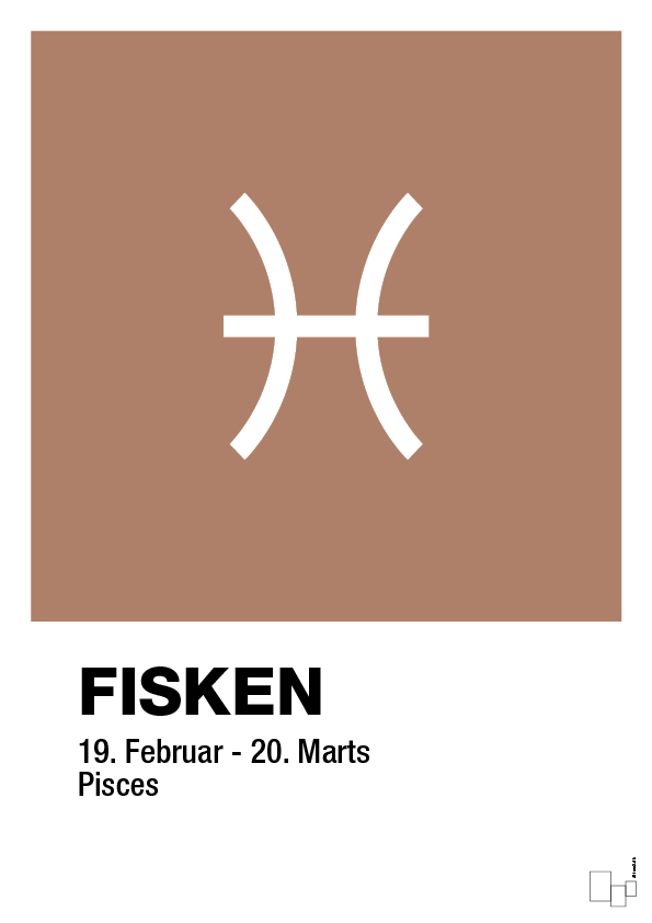 plakat: stjernesymbol fisken - cider spice-Stjernetegn-A1two3
