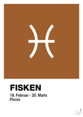 plakat: stjernesymbol fisken - cognac-Stjernetegn-A1two3