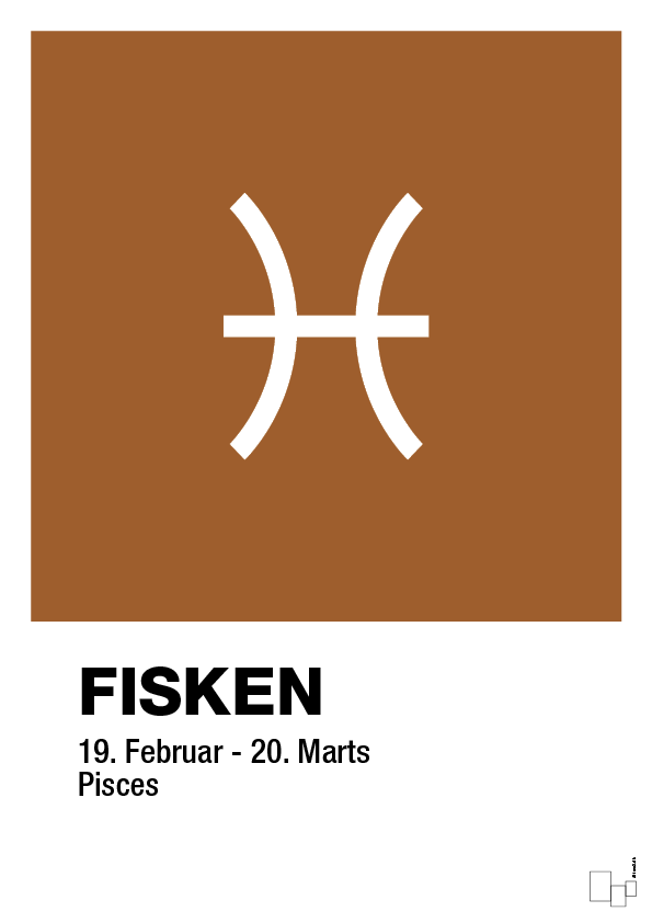plakat: stjernesymbol fisken - cognac-Stjernetegn-A1two3