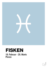 plakat: stjernesymbol fisken