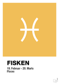 plakat: stjernesymbol fisken - honeycomb-Stjernetegn-A1two3