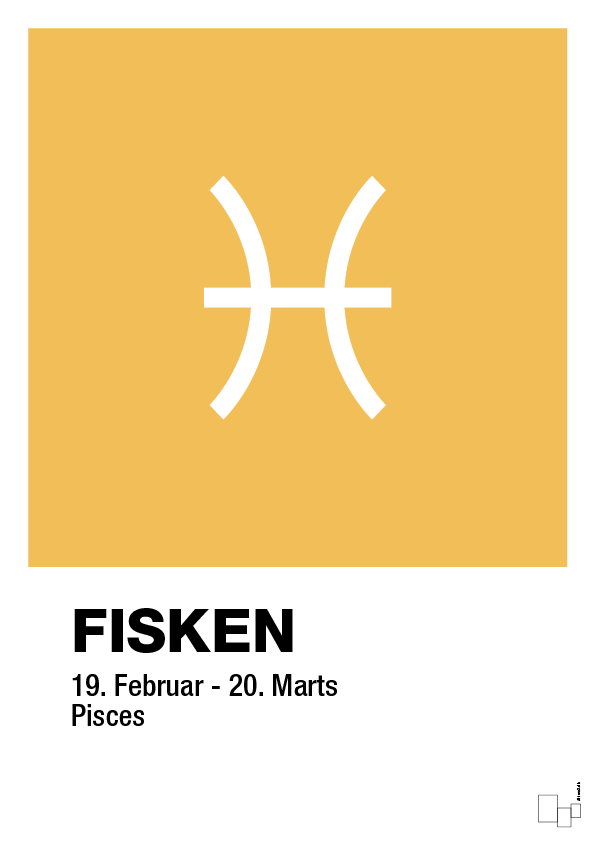 plakat: stjernesymbol fisken - honeycomb-Stjernetegn-A1two3
