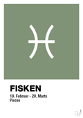plakat: stjernesymbol fisken - jade-Stjernetegn-A1two3