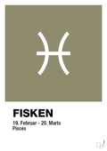 plakat: stjernesymbol fisken - misty forrest-Stjernetegn-A1two3