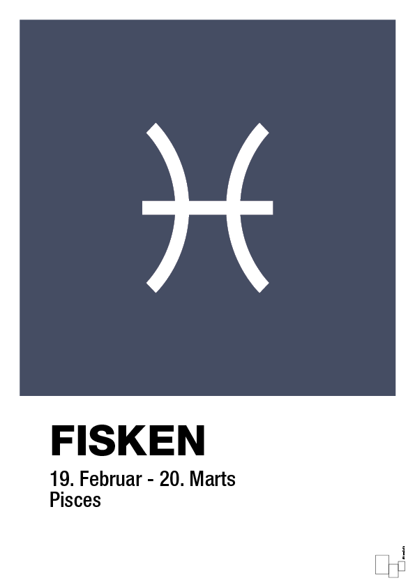 Stjernesymbol fisken - petrol-Stjernetegn-A1two3