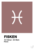 plakat: stjernesymbol fisken - plum-Stjernetegn-A1two3