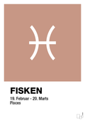 plakat: stjernesymbol fisken - powder-Stjernetegn-A1two3