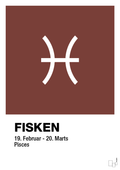 plakat: stjernesymbol fisken - red pepper-Stjernetegn-A1two3
