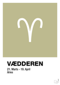plakat: stjernesymbol vædderen - back to nature-Stjernetegn-A1two3