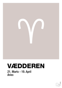 plakat: stjernesymbol vædderen