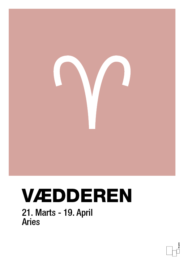 plakat: stjernesymbol vædderen - bubble shell-Stjernetegn-A1two3