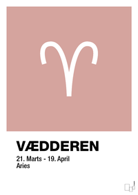 plakat: stjernesymbol vædderen