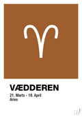 plakat: stjernesymbol vædderen - cognac-Stjernetegn-A1two3