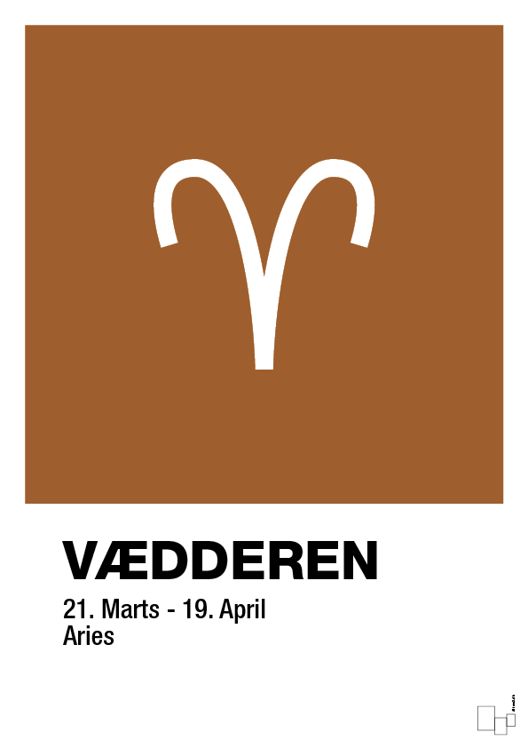 plakat: stjernesymbol vædderen - cognac-Stjernetegn-A1two3