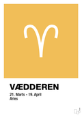 plakat: stjernesymbol vædderen - honeycomb-Stjernetegn-A1two3