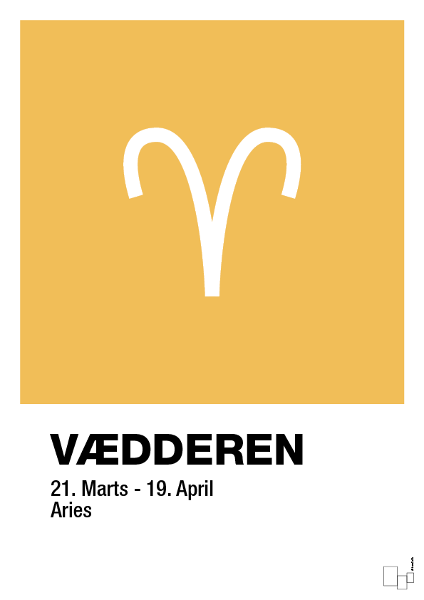 plakat: stjernesymbol vædderen - honeycomb-Stjernetegn-A1two3