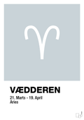 plakat: stjernesymbol vædderen - light drizzle-Stjernetegn-A1two3