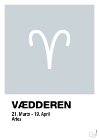 plakat: stjernesymbol vædderen