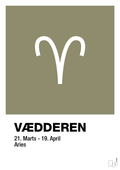 plakat: stjernesymbol vædderen - misty forrest-Stjernetegn-A1two3