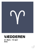 Stjernesymbol vædderen - petrol-Stjernetegn-A1two3
