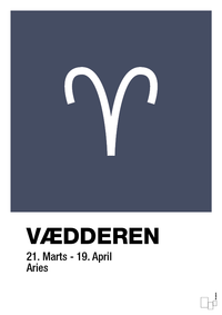 plakat: stjernesymbol vædderen