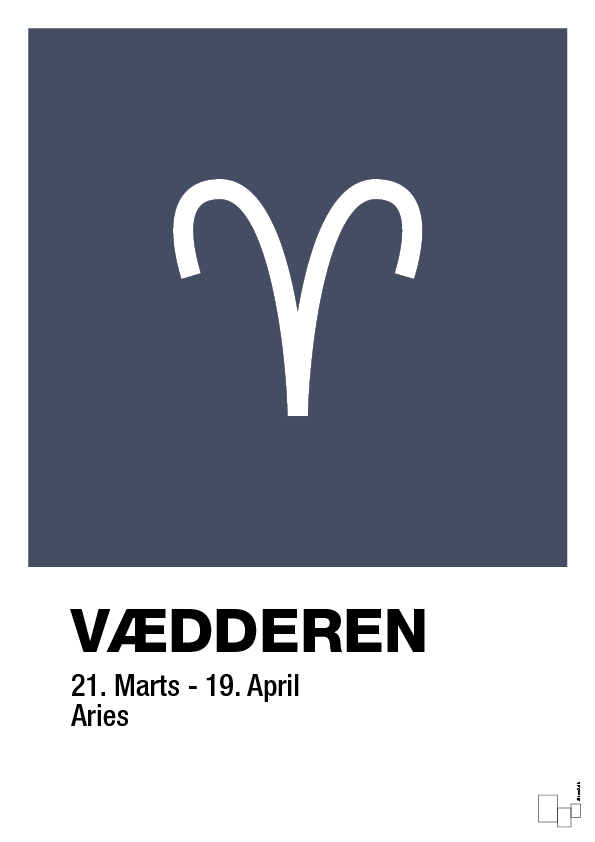Stjernesymbol vædderen - petrol-Stjernetegn-A1two3