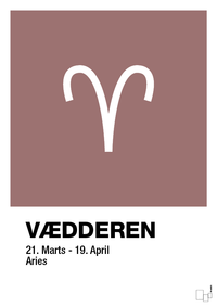 plakat: stjernesymbol vædderen