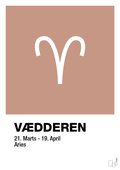 plakat: stjernesymbol vædderen - powder-Stjernetegn-A1two3