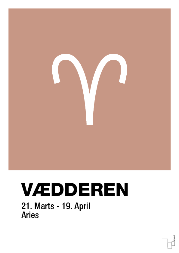 plakat: stjernesymbol vædderen - powder-Stjernetegn-A1two3