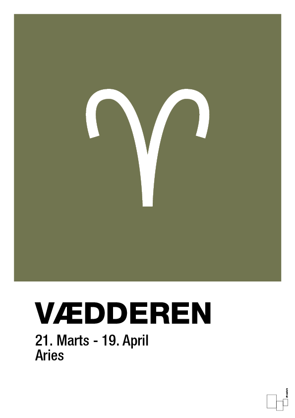 plakat: stjernesymbol vædderen - secret meadow-Stjernetegn-A1two3
