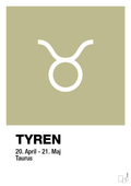 plakat: stjernesymbol tyren - back to nature-Stjernetegn-A1two3