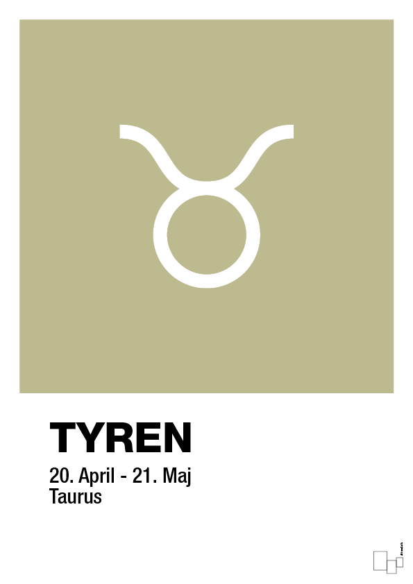 plakat: stjernesymbol tyren - back to nature-Stjernetegn-A1two3