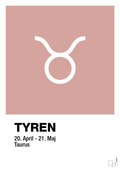 plakat: stjernesymbol tyren - bubble shell-Stjernetegn-A1two3