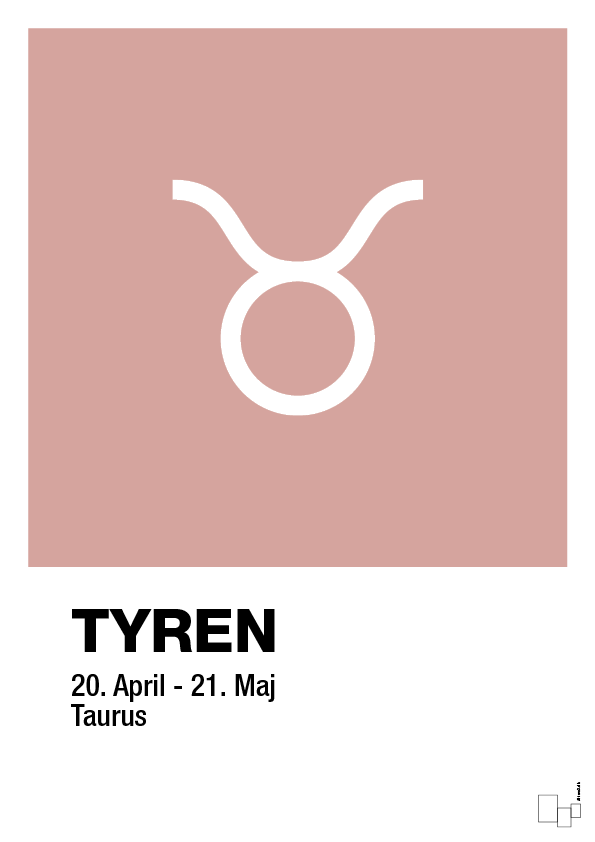 plakat: stjernesymbol tyren - bubble shell-Stjernetegn-A1two3