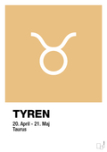 plakat: stjernesymbol tyren - charismatic-Stjernetegn-A1two3