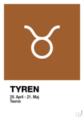 plakat: stjernesymbol tyren - cognac-Stjernetegn-A1two3
