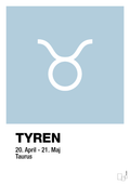 plakat: stjernesymbol tyren - heavenly blue-Stjernetegn-A1two3